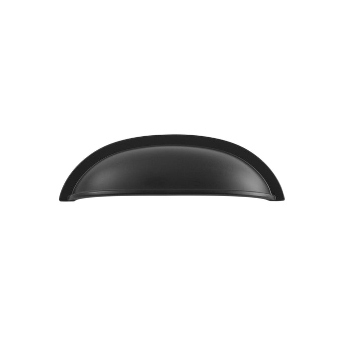 Hickory Hardware P3077-MB Cottage Collection Cup Pull 3 Inch (76mm) Center to Center Matte Black Finish