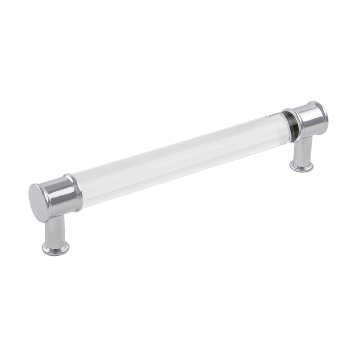 Hickory Hardware P3702-CACH Midway Collection Pull 6-5/16 Inch (160mm) Center to Center Crysacrylic with Chrome Finish