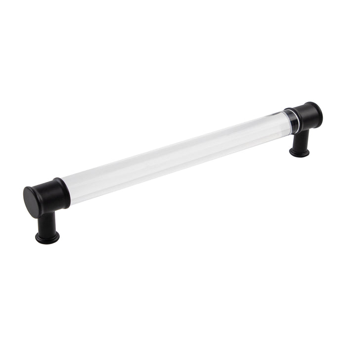 Hickory Hardware P3704-CAMB Midway Collection Pull 8-13/16 Inch (224mm) Center to Center Crysacrylic with Matte Black Finish