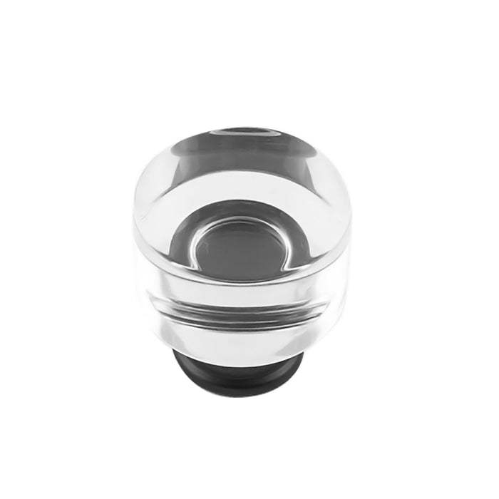 Hickory Hardware P3709-CAMB Midway Collection Knob 1-1/4 Inch (32mm) Diameter Crysacrylic with Matte Black Finish