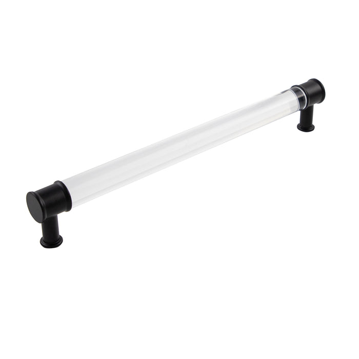Hickory Hardware P3711-CAMB Midway Collection Pull 12 Inch (305mm) Center to Center Crysacrylic with Matte Black Finish