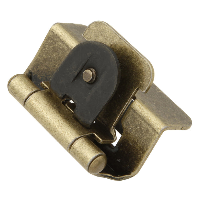Hickory Hardware P5310-AB Hinge Double Demountable 1/2 Inch (13mm) Overlay Antique Brass Finish (2 Pack)