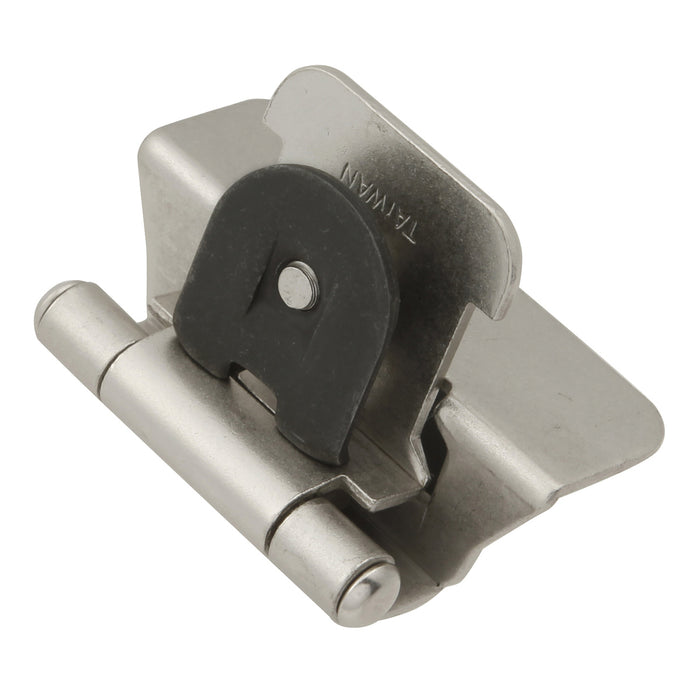 Hickory Hardware P5311-SN Hinge Double Demountable 1/4 Inch (6mm) Overlay Satin Nickel Finish (2 Pack)