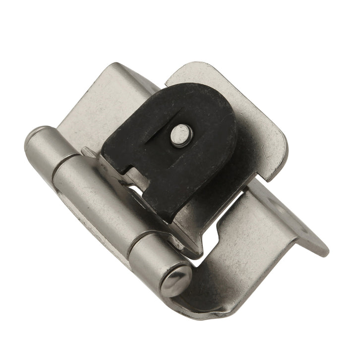 Hickory Hardware P5313-SN Hinge Single Demountable 1/2 Inch (13mm) Overlay Satin Nickel Finish (2 Pack)