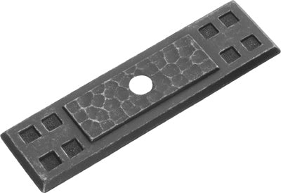Hickory Hardware P7313-SPA/VP Catamaran Arts & Crafts Collection Backplate Knob 3-1/2 Inch (89mm) x 1 Inch (25mm) Vibra Pewter Finish