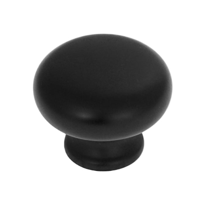 Hickory Hardware P770-MB Cottage Collection Knob 1-1/8 Inch (29mm) Diameter Matte Black Finish