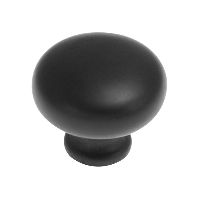 Hickory Hardware P771-MB Cottage Collection Knob 1-1/4 Inch (32mm) Diameter Matte Black Finish