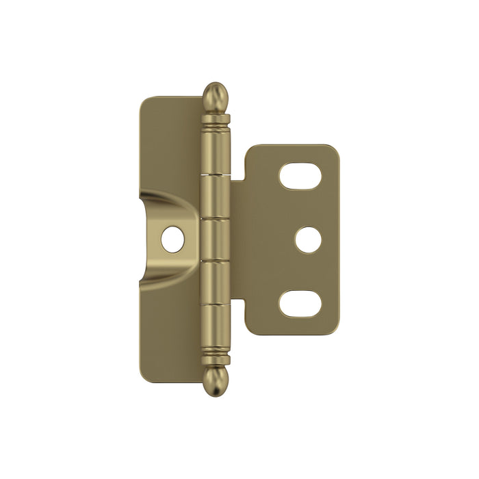 Amerock PK3175TBBBZ 3/4 inch (19mm) Door Thickness Full Inset Full Wrap Ball Tip Golden Champagne Cabinet Hinge - Single Hinge