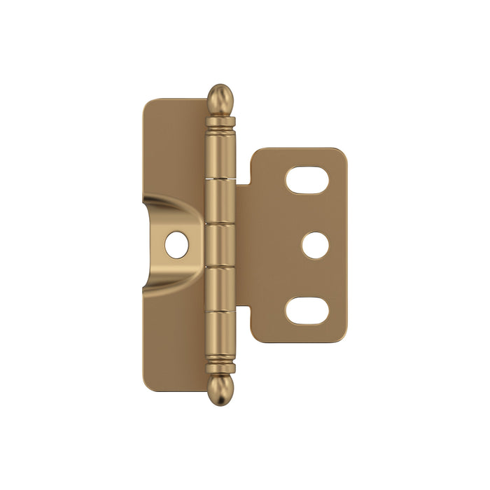 Amerock PK3175TBCZ 3/4 inch (19mm) Door Thickness Full Inset Full Wrap Ball Tip Champagne Bronze Cabinet Hinge - Single Hinge