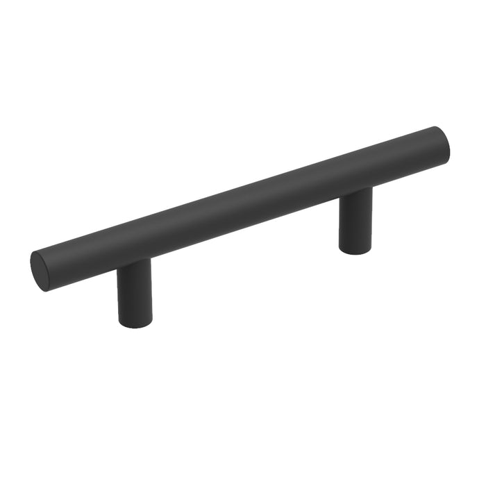 Hickory Hardware R077744MBX-10G Round Bar Pull Collection Bar Pull 3 Inch (76mm) Center to Center Matte Black Finish (10 Pack)