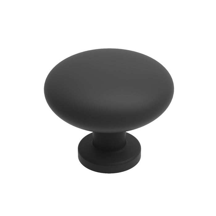 Hickory Hardware R077753MBX True Collection Knob 1-1/8 Inch (29mm) Diameter Matte Black Finish