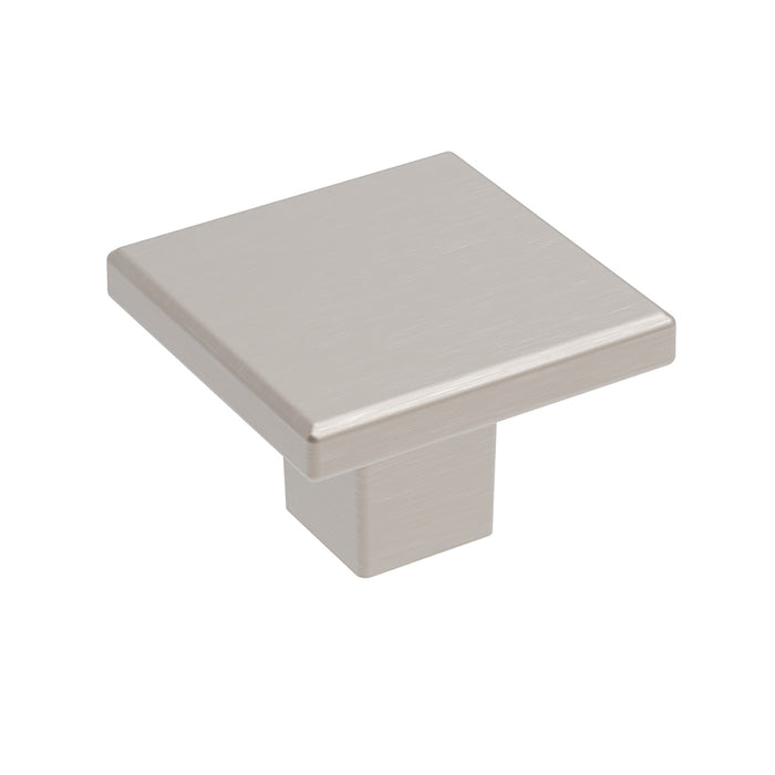 Hickory Hardware R077756SNX Tempo Collection Knob 1-3/16 Inch (30mm) Square Satin Nickel Finish