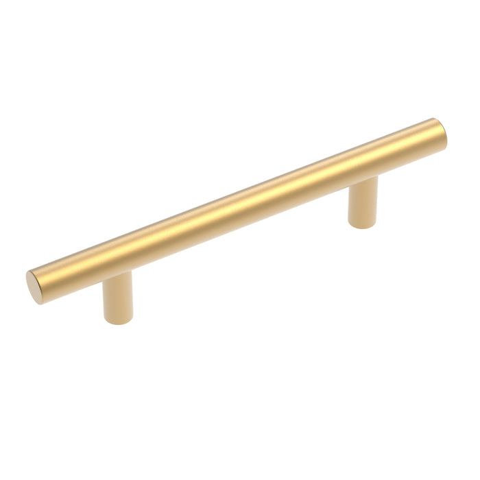 Hickory Hardware R078428BBX Round Bar Pull Collection Bar Pull 3-3/4 Inch (96mm) Center to Center Brushed Brass Finish