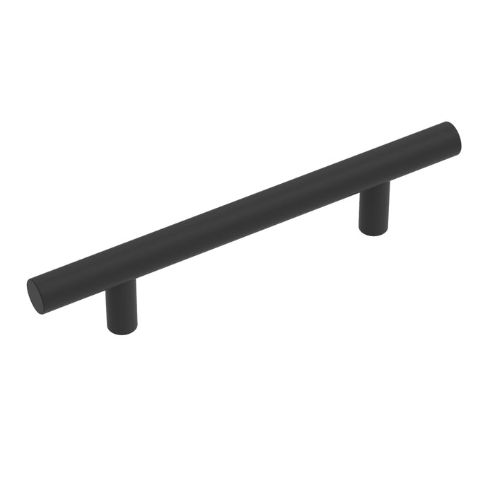 Hickory Hardware R078428MBX Round Bar Pull Collection Bar Pull 3-3/4 Inch (96mm) Center to Center Matte Black Finish