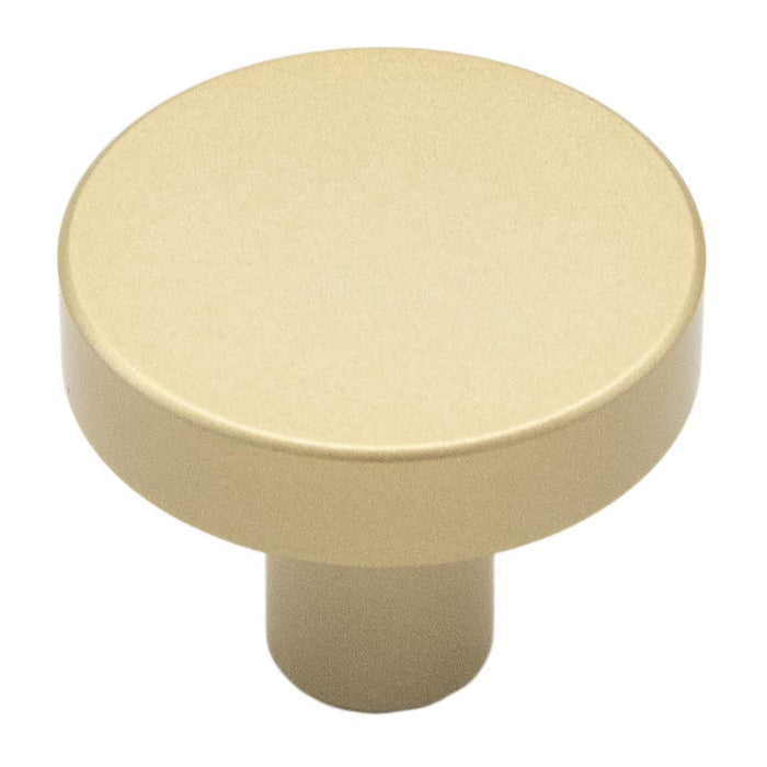 Hickory Hardware R080339BBX Crew Collection Knob 1-1/8 Inch (29mm) Diameter Brushed Golden Brass Finish