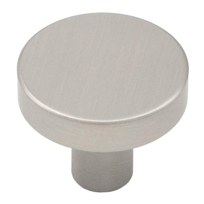 Hickory Hardware R080339SNX-10G Crew Collection Knob 1-1/8 Inch (29mm) Diameter Satin Nickel Finish (10 Pack)