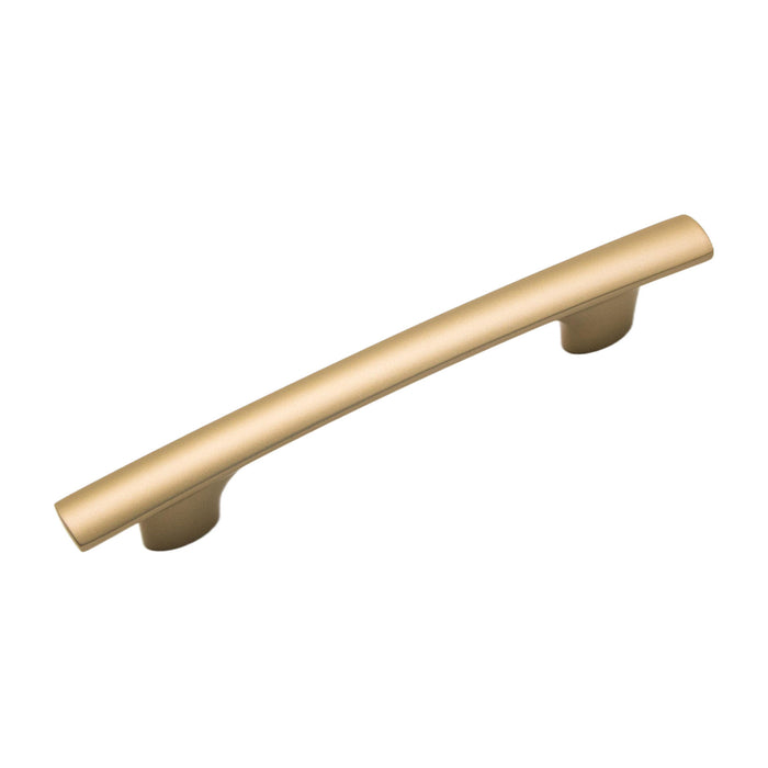 Hickory Hardware R080349BBX-10G Swell Collection Pull 3-3/4 Inch (96mm) Center to Center Brushed Golden Brass Finish (10 Pack)