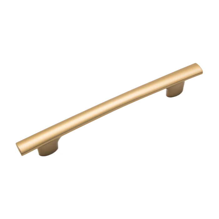 Hickory Hardware R080350BBX Swell Collection Pull 5-1/16 Inch (128mm) Center to Center Brushed Golden Brass Finish