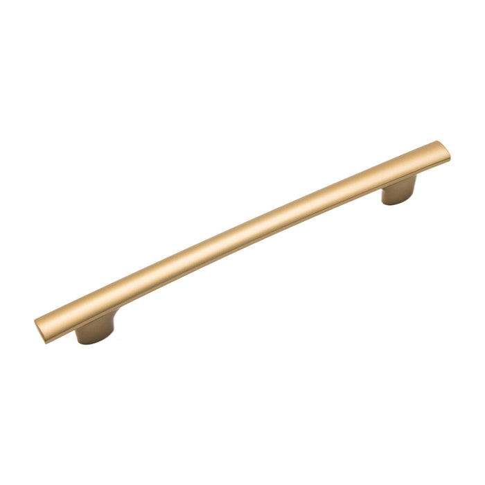 Hickory Hardware R080351BBX Swell Collection Pull 6-5/16 Inch (160mm) Center to Center Brushed Golden Brass Finish