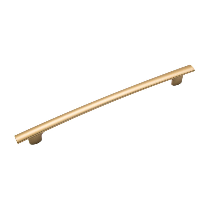 Hickory Hardware R080353BBX Swell Collection Pull 8-13/16 Inch (224mm) Center to Center Brushed Golden Brass Finish