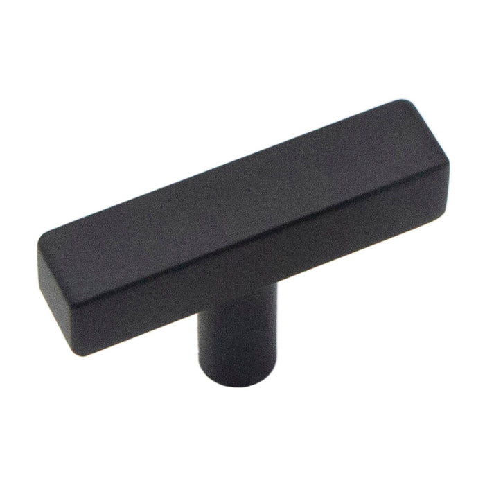 Hickory Hardware R080548MBX Quad Collection T-Knob 2-1/16 Inch (52mm) x 1/2 Inch (13mm) Matte Black Finish