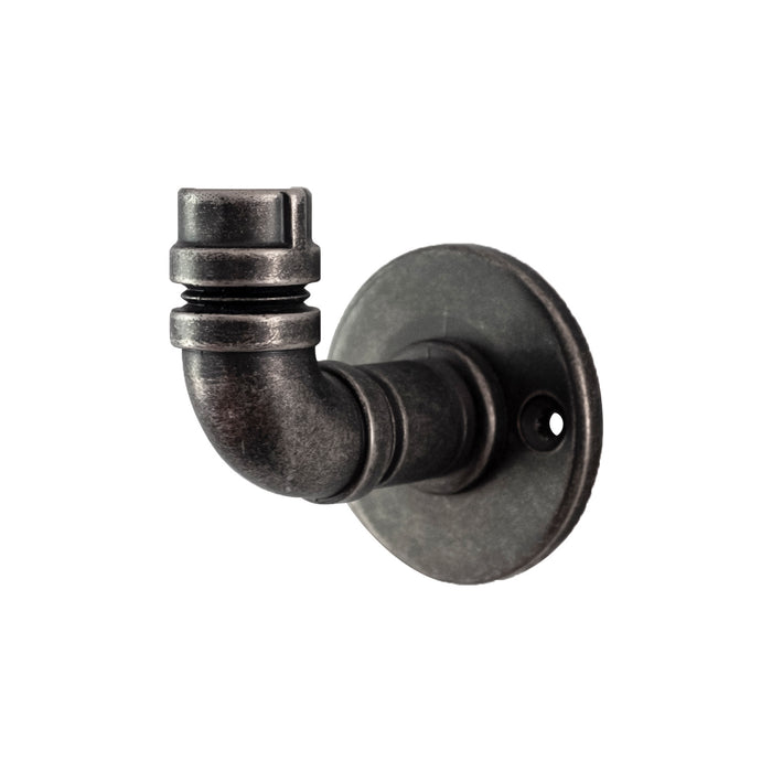 Hickory Hardware S077188-BNV Pipeline Collection Single Prong Hook 2-1/2 Inch (64mm) Long Black Nickel Vibed Finish