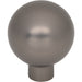 Top Knobs TK3340AG Brockwell 1 1/8" Diameter Round Knob Ash Gray - KnobDepot