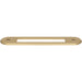 Top Knobs TK3352HB Brockwell 3 3/4" Center to Center Pull Backplate Honey Bronze - KnobDepot