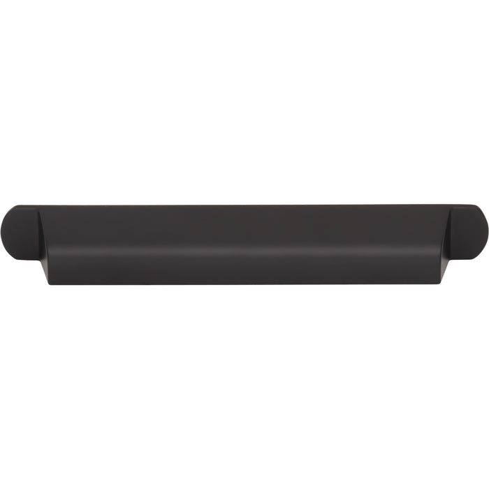 Top Knobs TK3363BLK Cressing 6 5/16" Center to Center Cup/Bin Pull Flat Black - KnobDepot