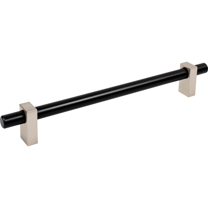 Jeffrey Alexander 478-12MBSN Larkin 2 12" Center-to-Center Appliance Pull Matte Black w/Satin Nickel