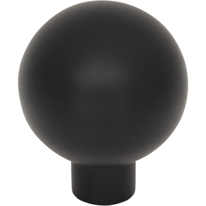 Top Knobs TK3340BLK Brockwell 1 1/8" Diameter Round Knob Flat Black - KnobDepot
