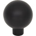 Top Knobs TK3340BLK Brockwell 1 1/8" Diameter Round Knob Flat Black - KnobDepot