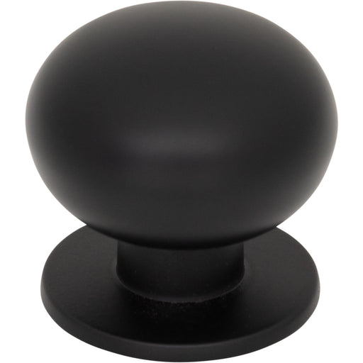 Top Knobs TK3330BLK Lambert 1 1/4" Diameter Round Knob Flat Black - KnobDepot