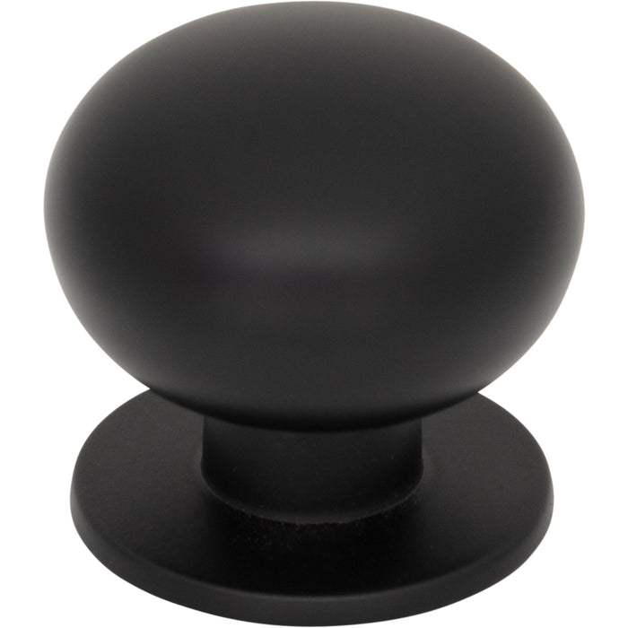 Top Knobs TK3330BLK Lambert 1 1/4" Diameter Round Knob Flat Black - KnobDepot