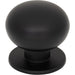 Top Knobs TK3330BLK Lambert 1 1/4" Diameter Round Knob Flat Black - KnobDepot