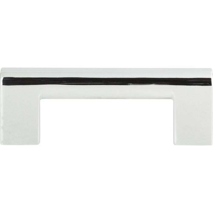 Atlas Homewares A878-CH Round Rail 3in Center to Center Bar Pull Polished Chrome