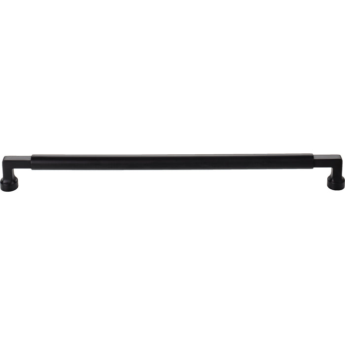 Top Knobs TK3096BLK Cumberland 12" Center to Center Bar Pull Flat Black - KnobDepot