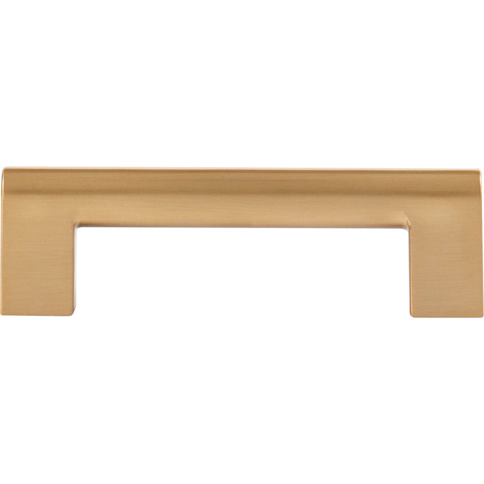 Atlas Homewares 438-WB Round Rail 3 3/4in Center to Center Bar Pull Warm Brass