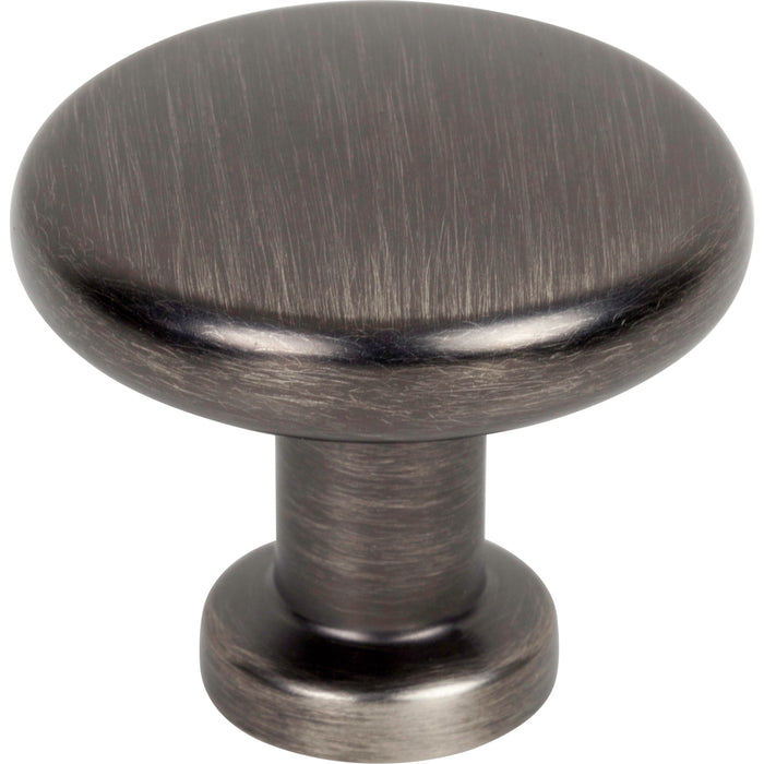 Jeffrey Alexander 410BNBDL Weser Weser 1-3/8" (35mm) Diameter Mushroom Knob Brushed Pewter
