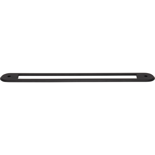 Top Knobs TK3359BLK Brockwell 18" Center to Center Pull Backplate Flat Black - KnobDepot