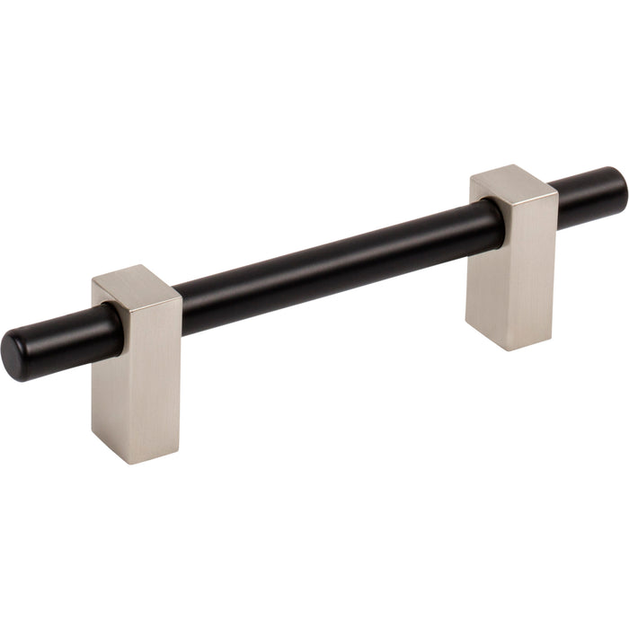 Jeffrey Alexander 478-96MBSN Larkin 2 96 mm Center-to-Center Bar Pull Matte Black w/Satin Nickel