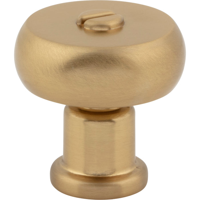 Atlas Homewares A980-WB Everitt 1 3/16in Diameter Round Knob Warm Brass