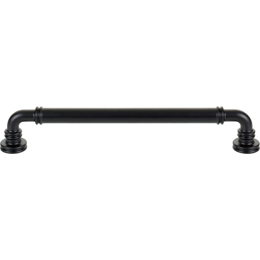 Top Knobs TK3144BLK Cranford 7 9/16" Center to Center Bar Pull Flat Black - KnobDepot