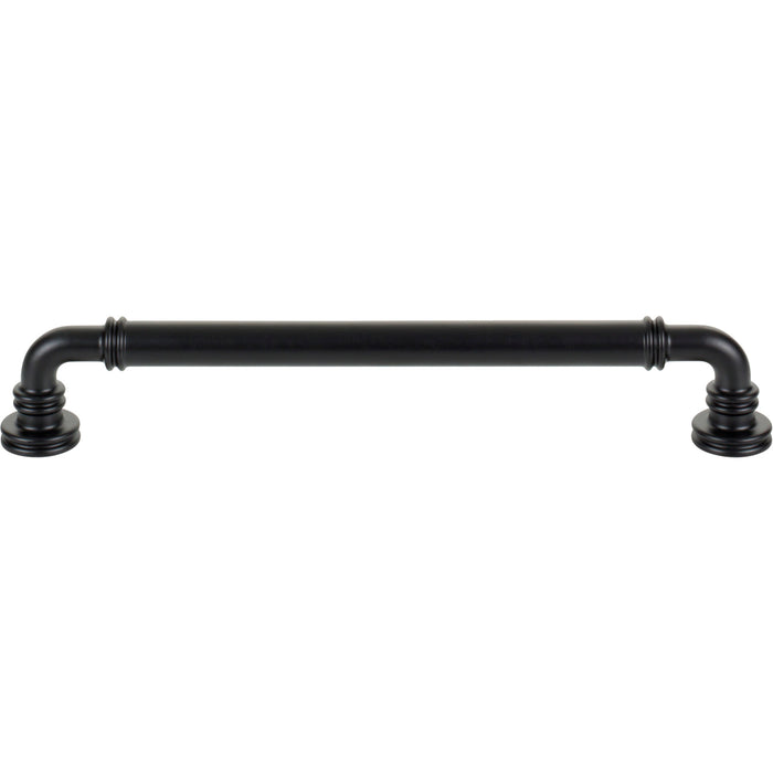 Top Knobs TK3144BLK Cranford 7 9/16" Center to Center Bar Pull Flat Black - KnobDepot