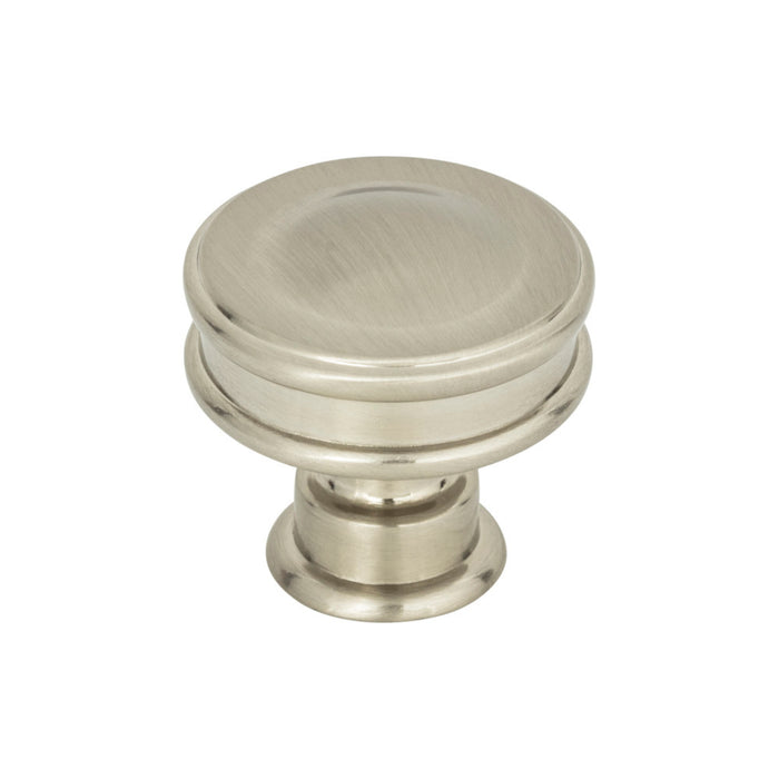 Atlas Homewares A100-BRN Oskar 1 1/4in Diameter Round Knob Brushed Nickel