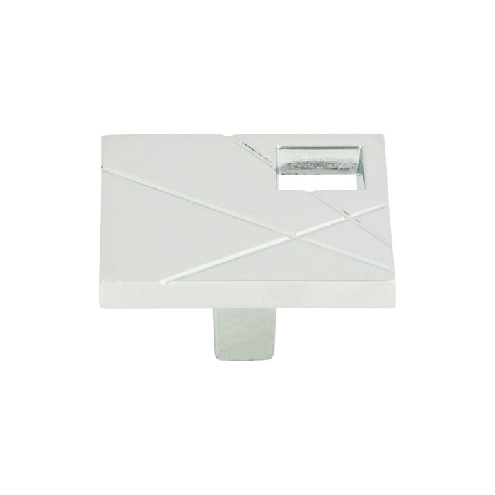 Atlas Homewares 251R-CH Modernist Right 1 1/2in (38mm) Length Square Knob Polished Chrome - KnobDepot