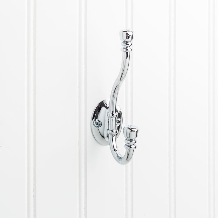 Elements YD50-518PC Wall Double Hook Polished Chrome