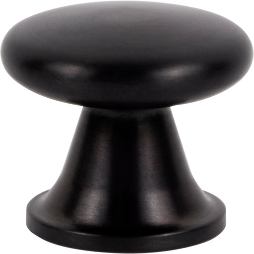 Atlas Homewares A969-BL Stainless Burbank 1 1/8in (29mm) Length Mushroom Knob Matte Black - KnobDepot