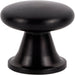 Atlas Homewares A969-BL Stainless Burbank 1 1/8in (29mm) Length Mushroom Knob Matte Black - KnobDepot
