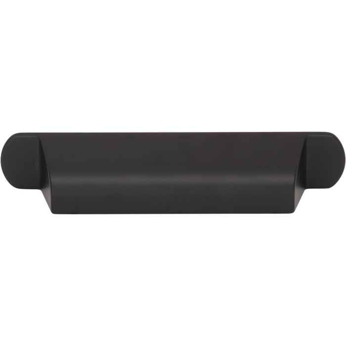 Top Knobs TK3361BLK Cressing 3 3/4" Center to Center Cup/Bin Pull Flat Black - KnobDepot